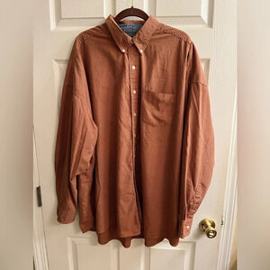 SADDLEBRED~MEN’S SHIRT~CORAL/BROWN~3X TALL